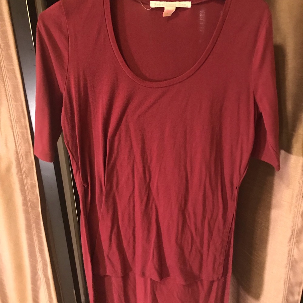 Burgundy high low top